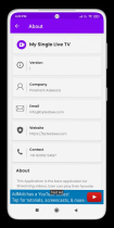 My Single Live TV Android App with Admin Panel Screenshot 9