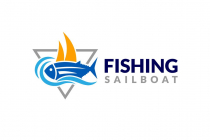 Sailing Sailboat Fishing Logo Design Screenshot 1