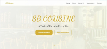 SB COUSINE – French Restaurant Website Template Screenshot 1